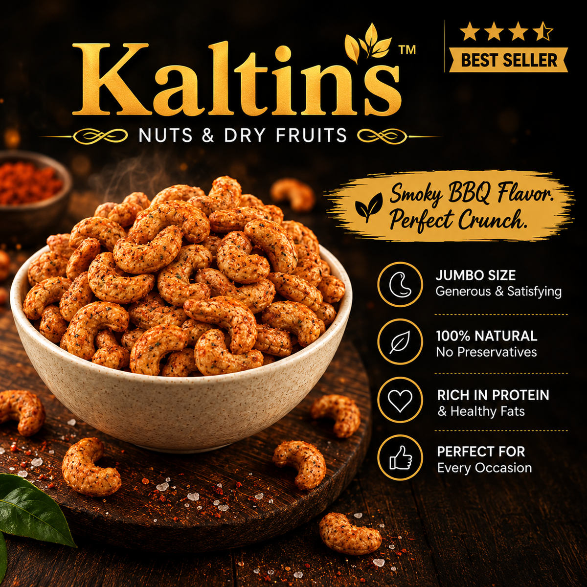 Kaltin's Barbeque Cashews