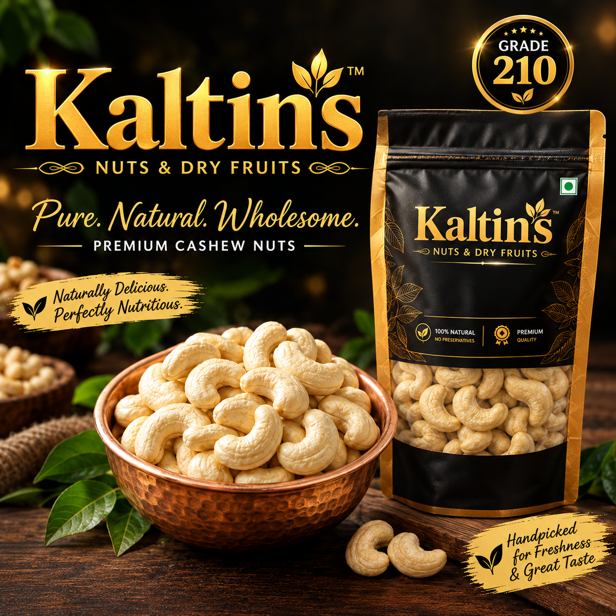Kaltin's Premium Cashews – Grade 210