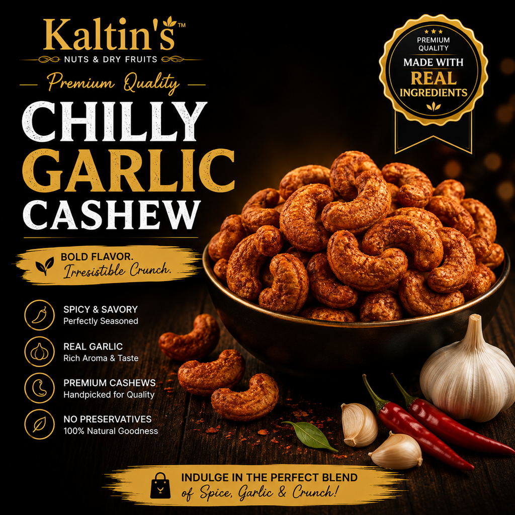 Kaltin's Chilly-Garlic Cashews